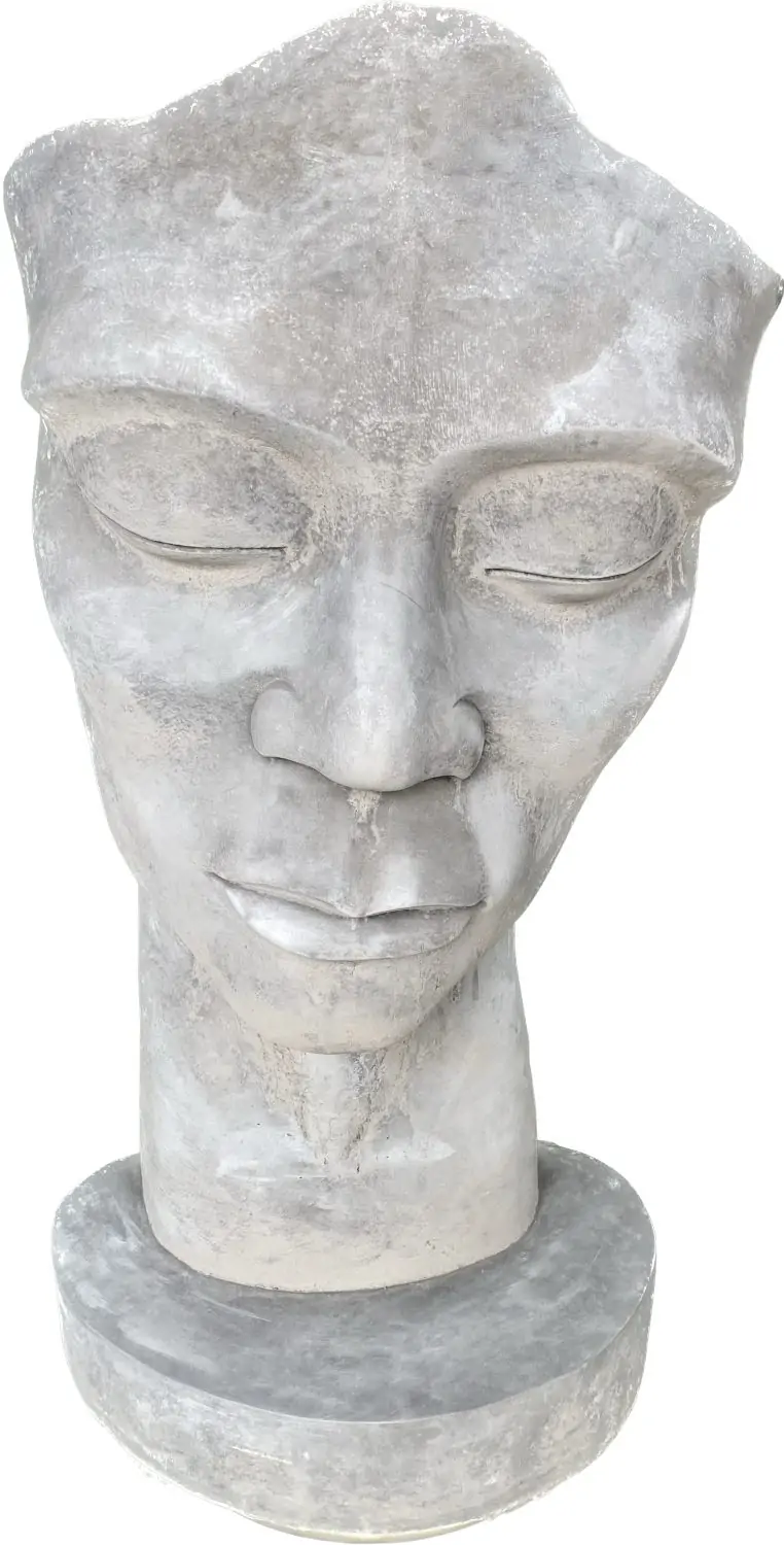 Product image 3 of the product “Dilan - Face looking to the left, 90 cm H | cast stone ”